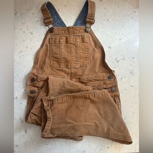 GAP Tan and Blue Denim Overalls